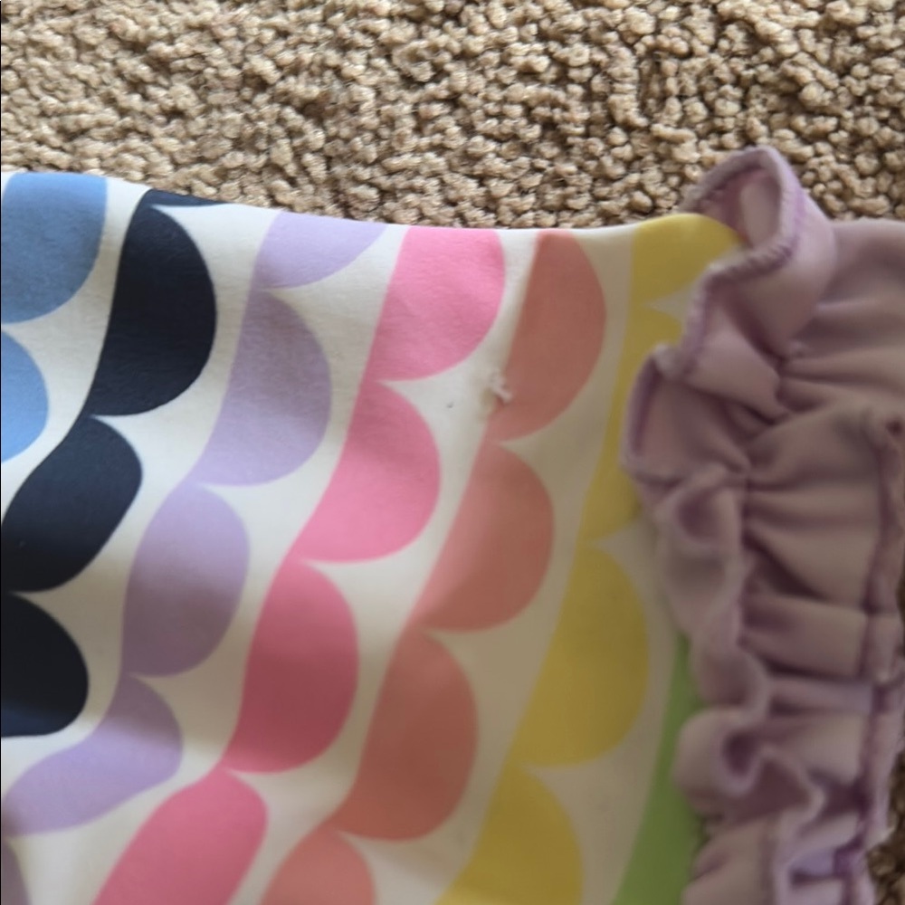 Ruffle Butts Pink and Yellow Rashguard Swim Set - Picture 5 of 5